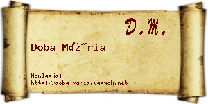 Doba Mária névjegykártya