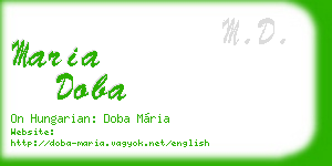 maria doba business card